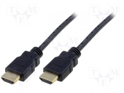 Кабел HDMI-HDMI AK-330114-050-S Кабел; HDMI 1.4; HDMI щепсел, от двете страни; 5m; черен